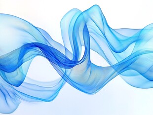 流动的蓝色抽象画