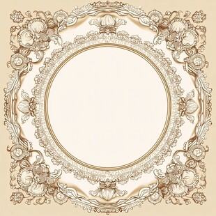 复古圆形装饰框