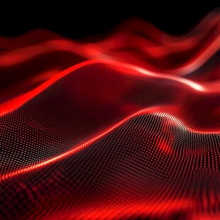 红色抽象波浪图案