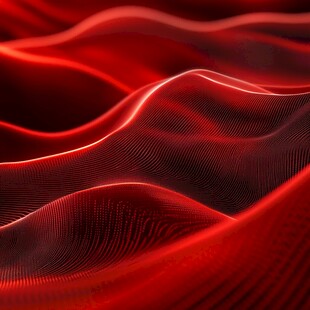 红色抽象波浪线图案