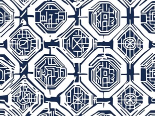 几何图案的蓝白设计
