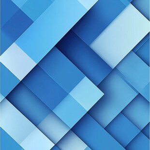 抽象几何蓝调艺术