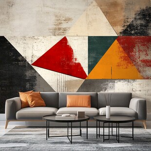 现代几何艺术风格的客厅