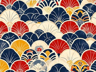 重叠的扇形图案