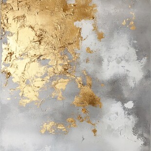 金色涂鸦抽象画