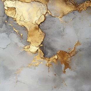 金箔与灰色抽象画