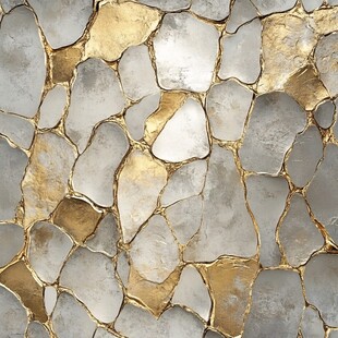 金色裂纹石纹背景