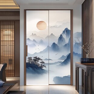 山水画风格的门设计