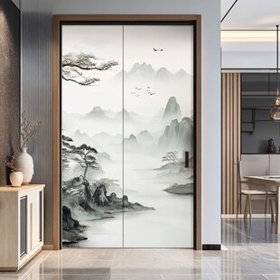 山水画风格的门设计