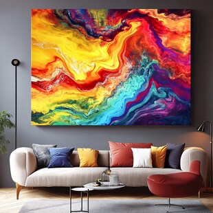 色彩斑斓的抽象画