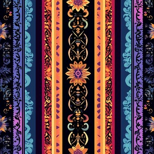 丰富多彩的条纹与花卉图案