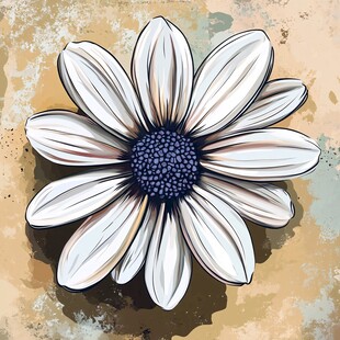 白色花朵与复古背景