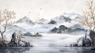 山水画中的中国风景