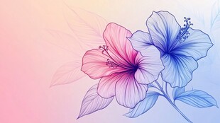 彩绘花卉艺术作品