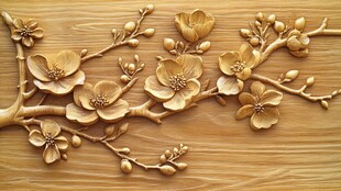 木雕花卉艺术