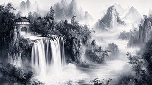 山水画中的中国风景
