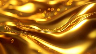 金色液体表面