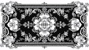 复古花卉地毯设计