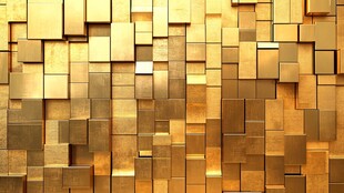 抽象金色几何图案