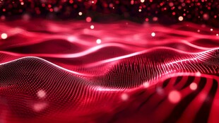 红色数字波浪