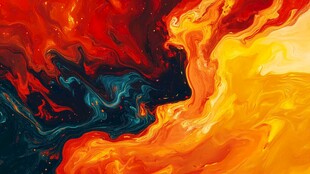 色彩斑斓的抽象画