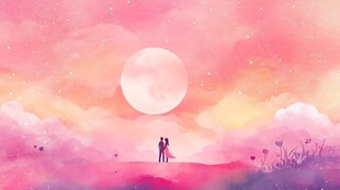 浪漫月夜 星空下的爱情