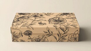 花卉图案的纸质盒子