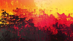 城市天际线的抽象表现