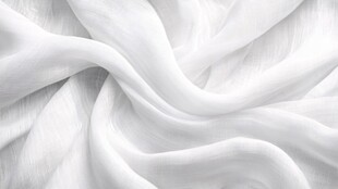 白色纱布的褶皱之美
