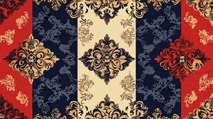 复古花卉图案织物