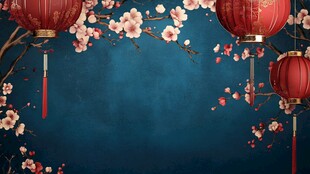 春意浓浓 红灯笼高挂