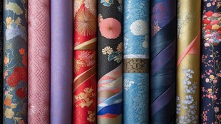 多彩图案纺织品集合