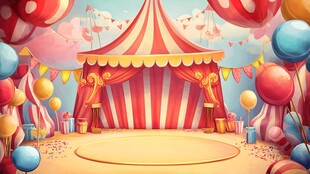 马戏团嘉年华场景