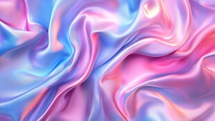 绚丽色彩的丝绸褶皱