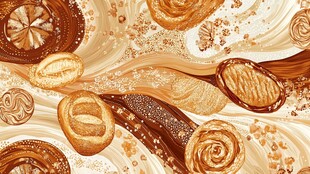 烘焙艺术的抽象表现