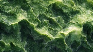 绿色波浪纹理抽象图案