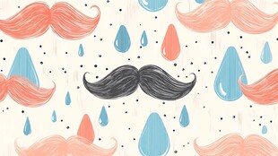 胡须雨滴图案