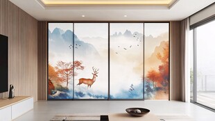 鹿与山水的诗意之旅