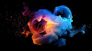 彩色烟雾抽象艺术