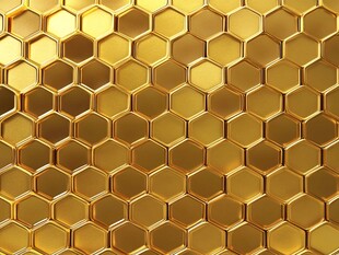 金色蜂窝结构
