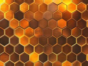 金色蜂巢纹理