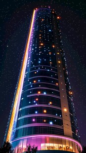 夜幕下的城市巨作