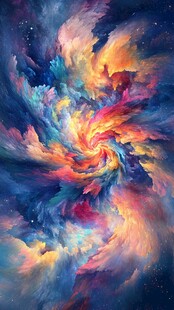 彩色星云漩涡