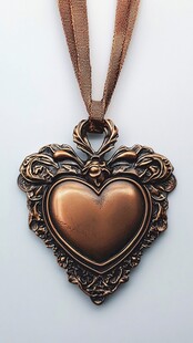 复古风格的心形吊坠