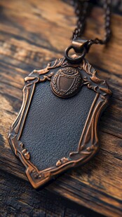 复古风格金属徽章吊坠