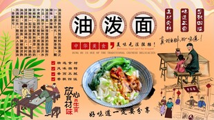 油泼面背景墙