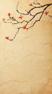 梅花绽放 古老背景