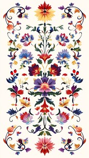 多彩花卉图案