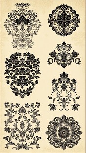 复古花纹设计元素