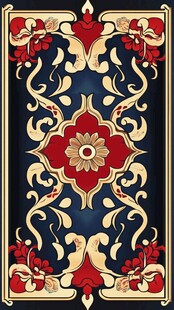 复古花纹地毯设计